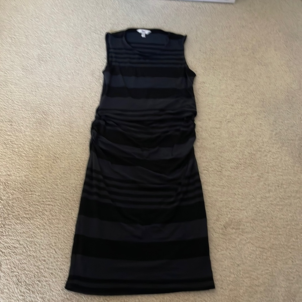 Ripe black maternity/nursing drrsss with ruched sides size s